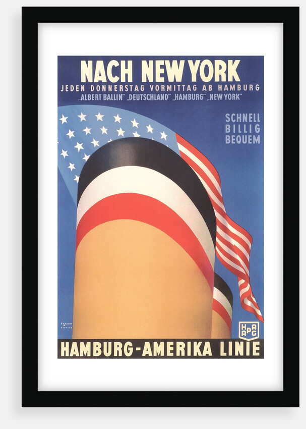 Hamburg America Line, Ship Funnel by Anonymous