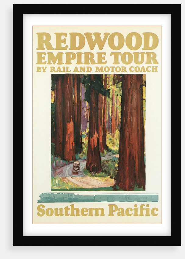 Travel Poster for the Redwood Empire by Anonymous