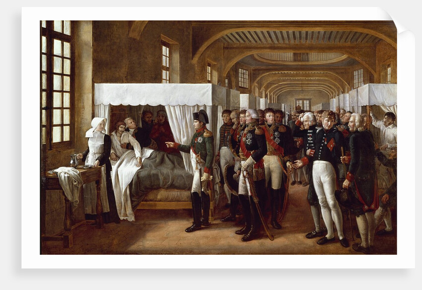 Napoleon Visiting the Infirmary of Invalides on 11th February 1808 by Alexandre Veron Bellecourt