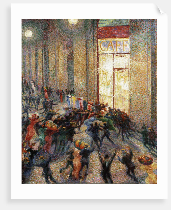 Brawl in the Galleria by Umberto Boccioni