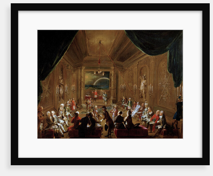 Initiation ceremony in a Viennese Masonic Lodge by Anonymous