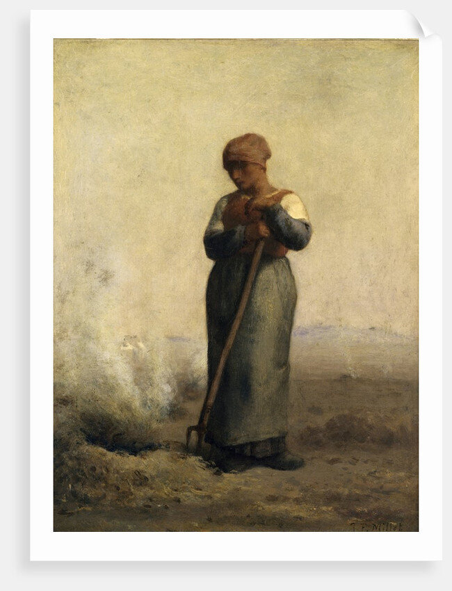 The Stubble Burner by Jean-Francois Millet