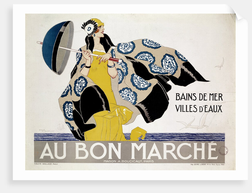 Poster advertising the "Au Bon Marche" department store " by Anonymous