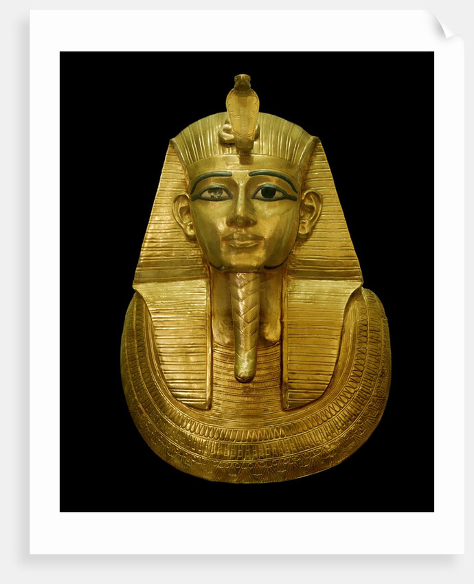 Egyptian Antiquity : gold head of pharaoh by Anonymous