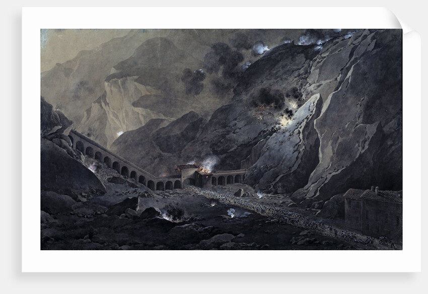 First Italian Campaign: Passage of the French artillery by Giuseppe Pietro Bagetti