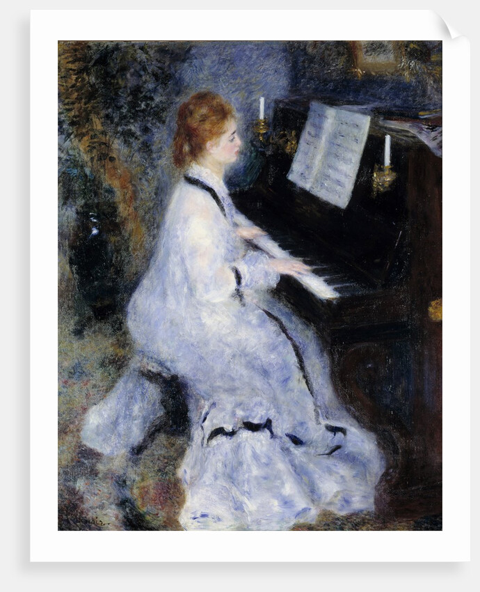 Young woman at the piano by Pierre-Auguste Renoir