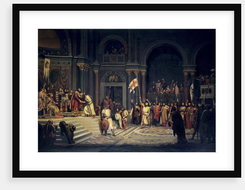 Godfroy of Bouillon making a act of allegiance to the Byzantine by Alexandre Hesse