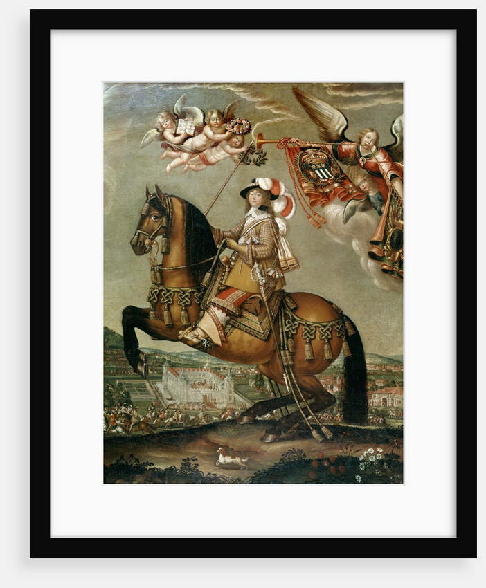 Equestrian portrait of Alberte Barbe d'Ernecourt by Claude Deruet