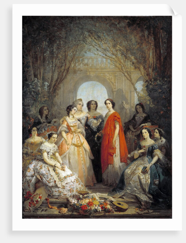 The Women of the Comedie Francaise in their Costumes in 1855 by Faustin Besson