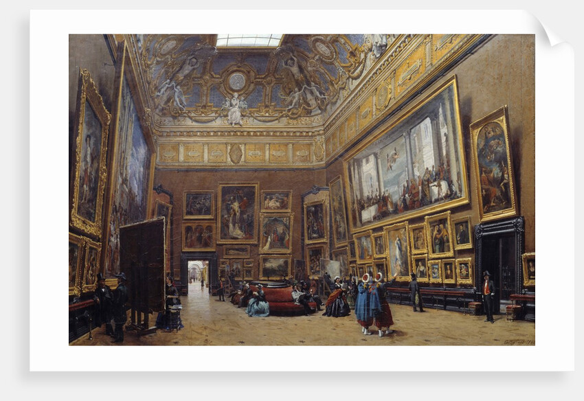 View of the "Grand Salon Carre in the Louvre" by Giuseppe Casti