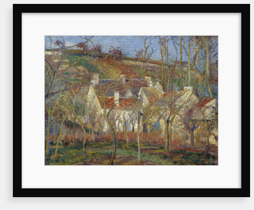 The Red Roofs, corner of the village, winter by Camille Pissaro