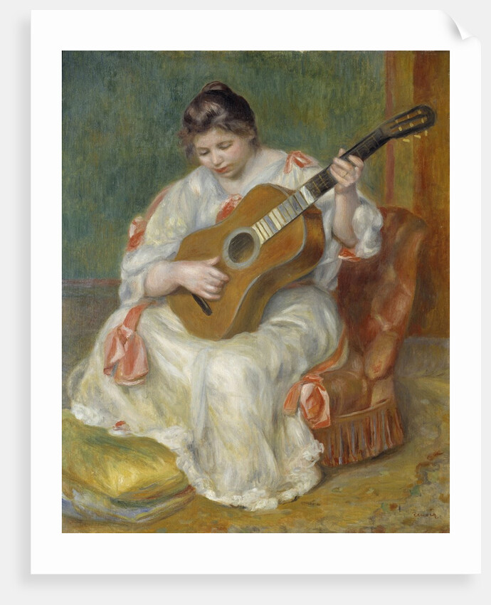 Woman Playing the Guitar by Pierre-Auguste Renoir