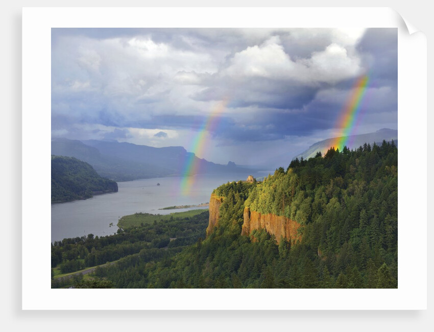 Double rainbow over Vista House by Anonymous