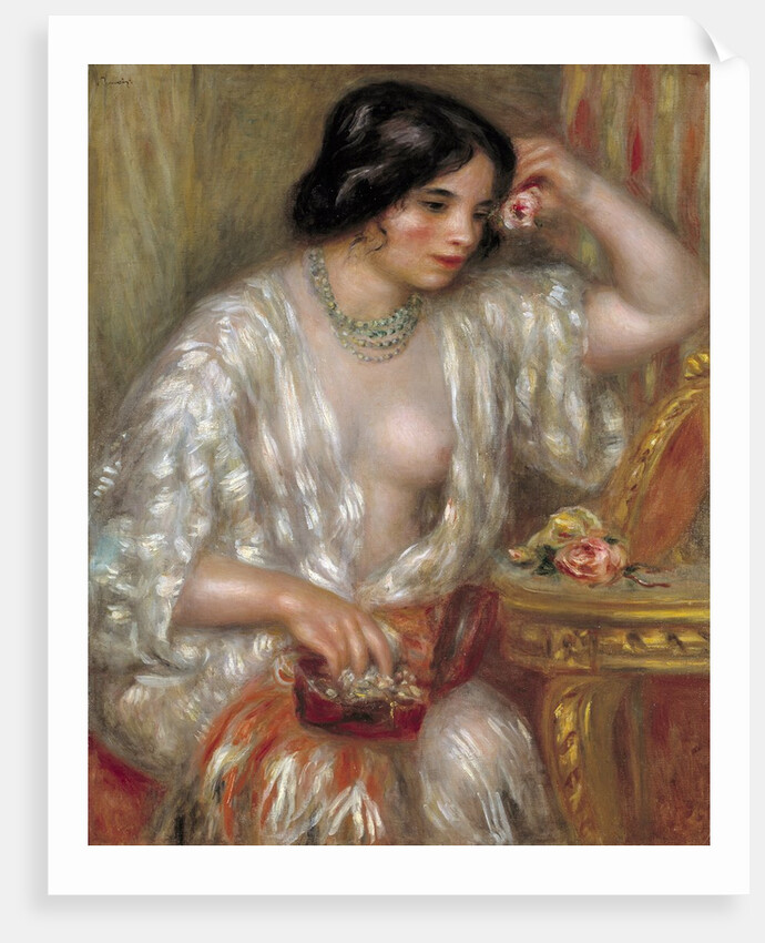 Gabrielle with Jewelry by Pierre Auguste Renoir