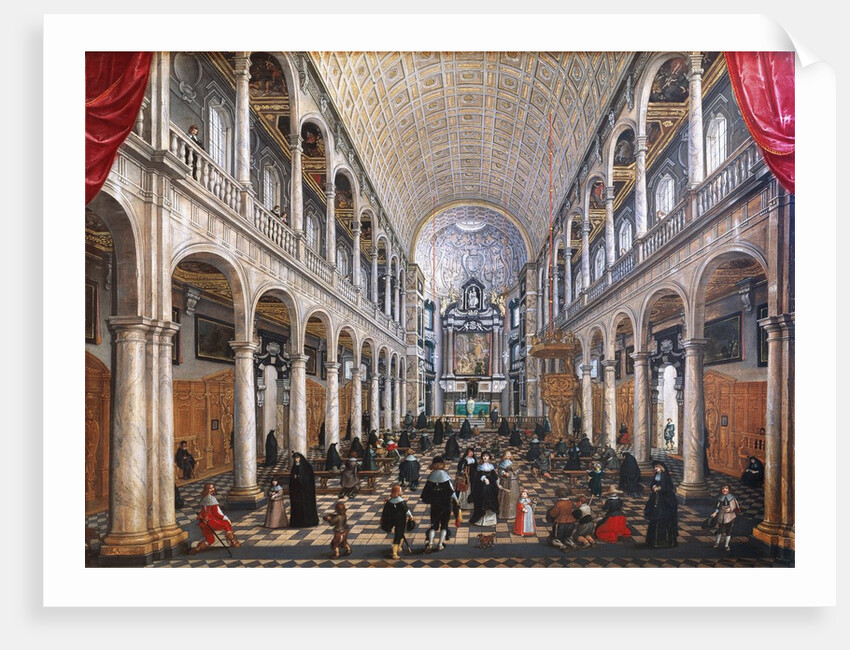 Interior of the Jesuit Church in Antwerp by Sebastian Vrancx