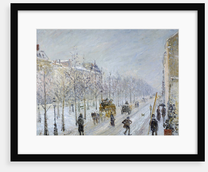 Parisian Boulevard under snow by Camille Pissaro