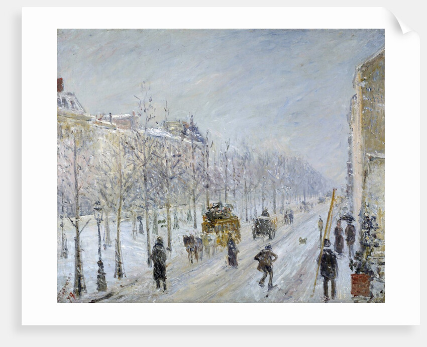 Parisian Boulevard under snow by Camille Pissaro