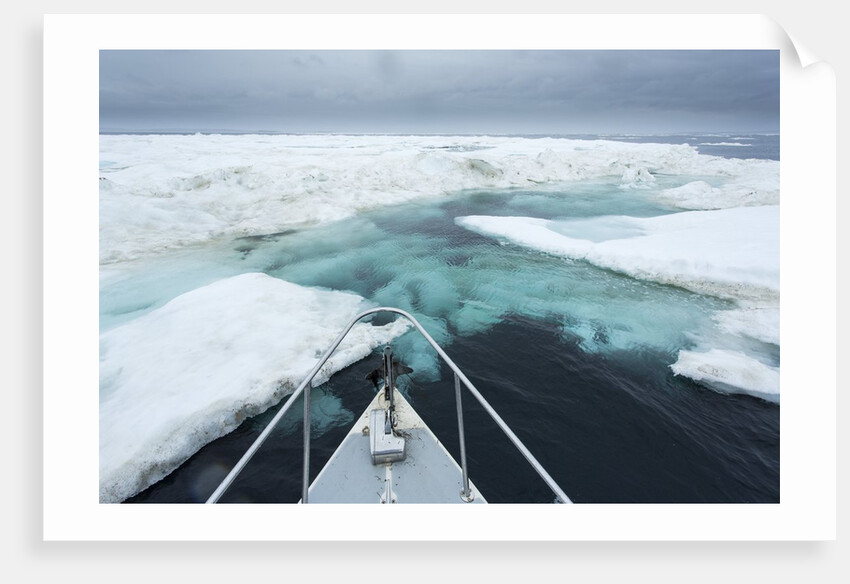 Expedition Boat and Sea Ice, Hudson Bay, Nunavut, Canada by Anonymous