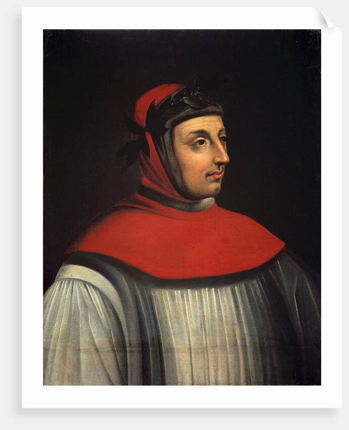 Portrait of Francesco Petrarch by unknown french artist by Anonymous
