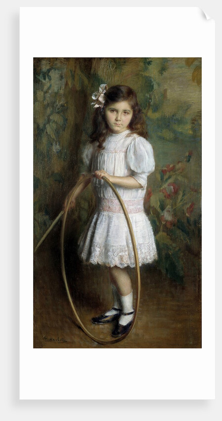 Artist's daughter with a hoop by Alexis Axilette
