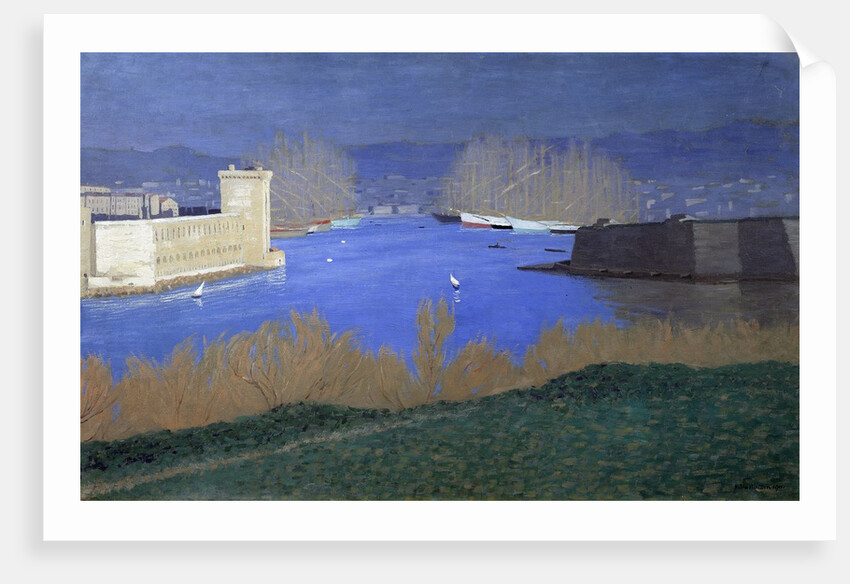 View of the port of Marseille by Felix Vallotton