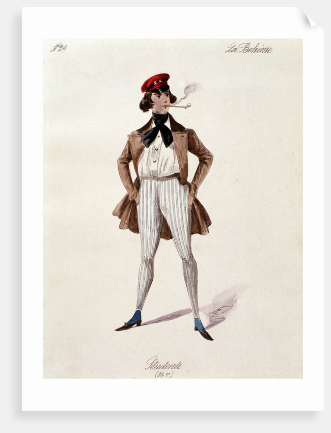 A student, character of the opera "La boheme" by Anonymous