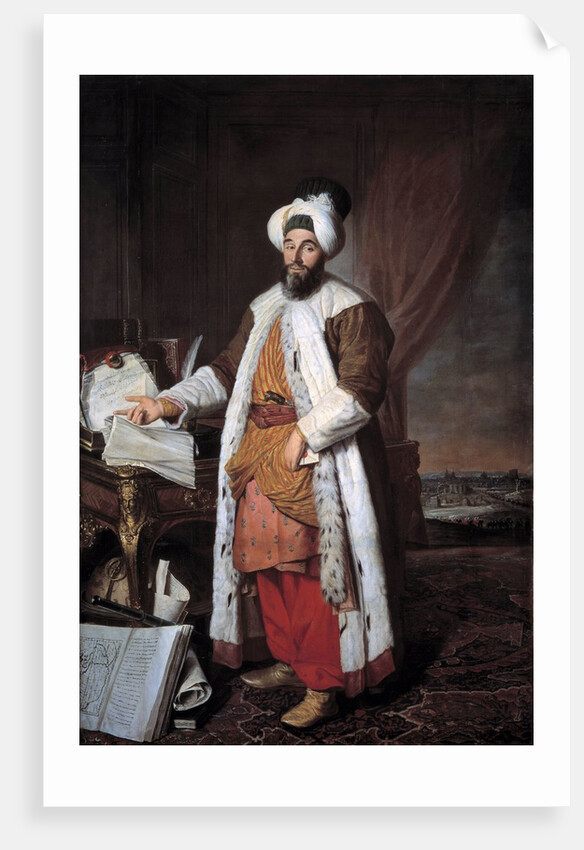 Portrait of Mehemet called Pasha Bey of Rumelia by Joseph Aved