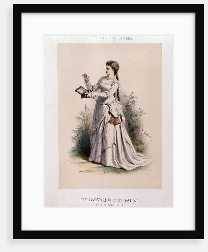 Portrait of Caroline Carvalho as Margherita in "Faust" by Charles Gounod