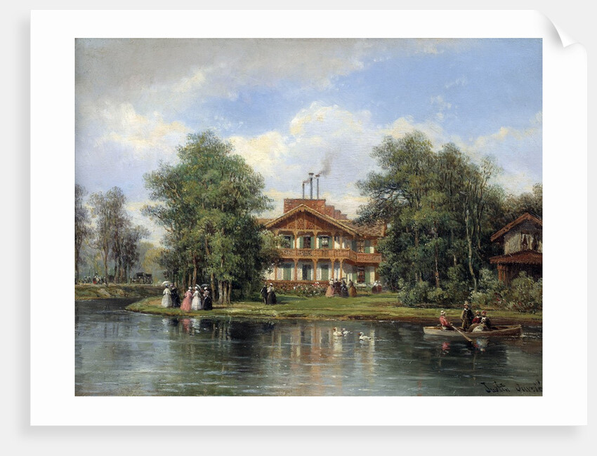 The Chalet with the Yellow Door in the Bois de Vincennes by Justin Ouvrie