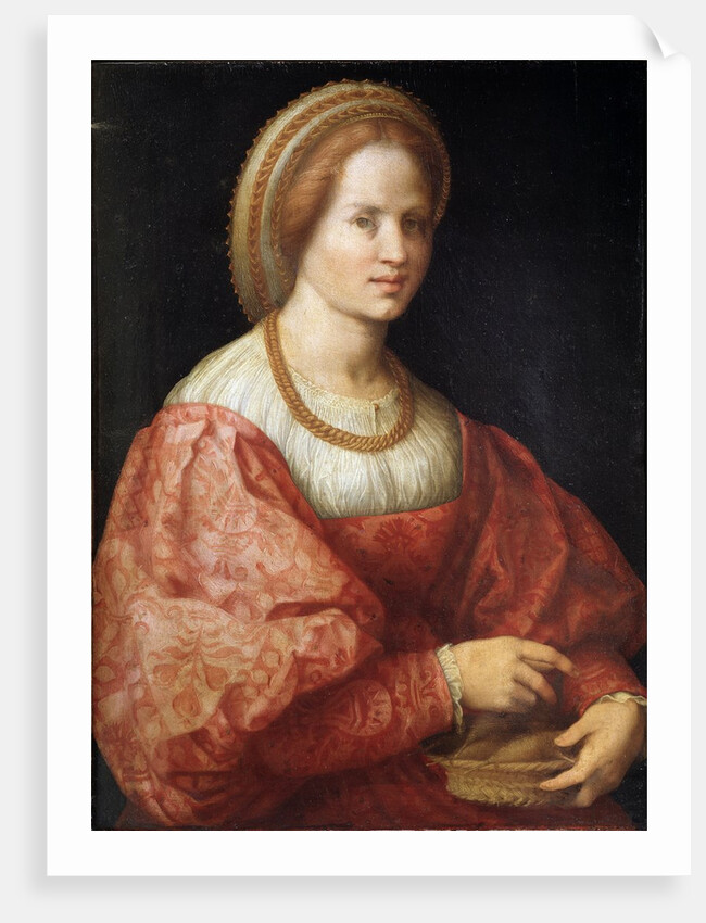 Portrait of a Woman with a Basket of Spindles by Pontormo