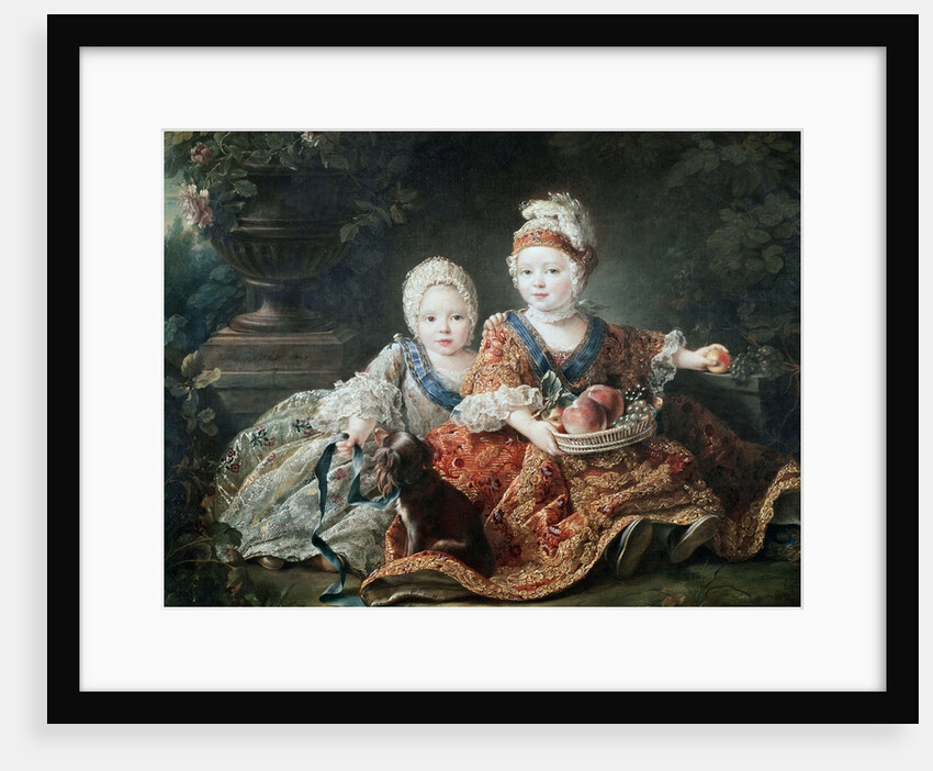 Louis de France duc de Berry and Louis de France comte de Provence by Francois-Hubert Drouais
