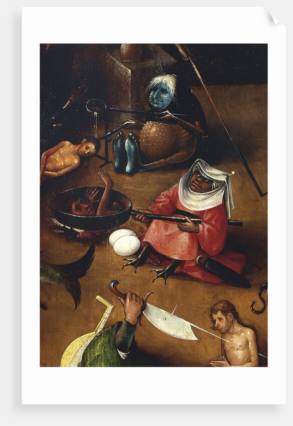 Detail of cauldron from the Last Judgment by Hieronymus Bosch