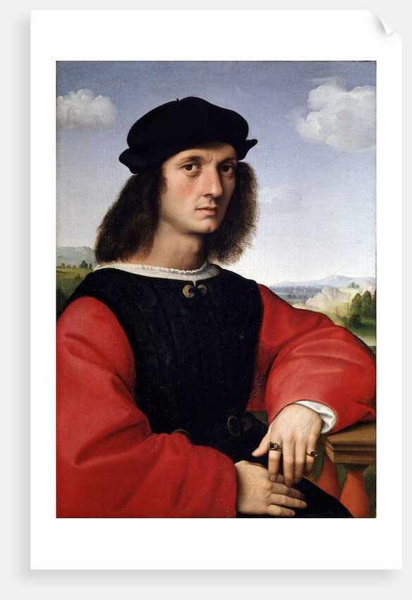 Portrait of Agnolo Doni - oil on panel by Raphael