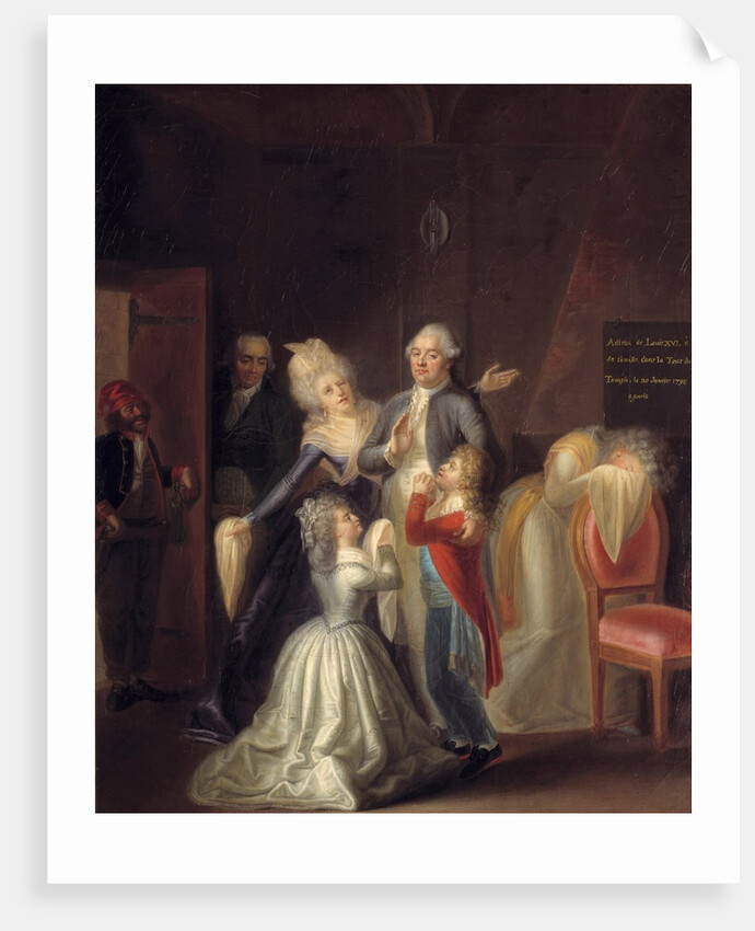 Farewells of Louis XVI to his family on 20/01/1793 by Jean Jacques Hauer
