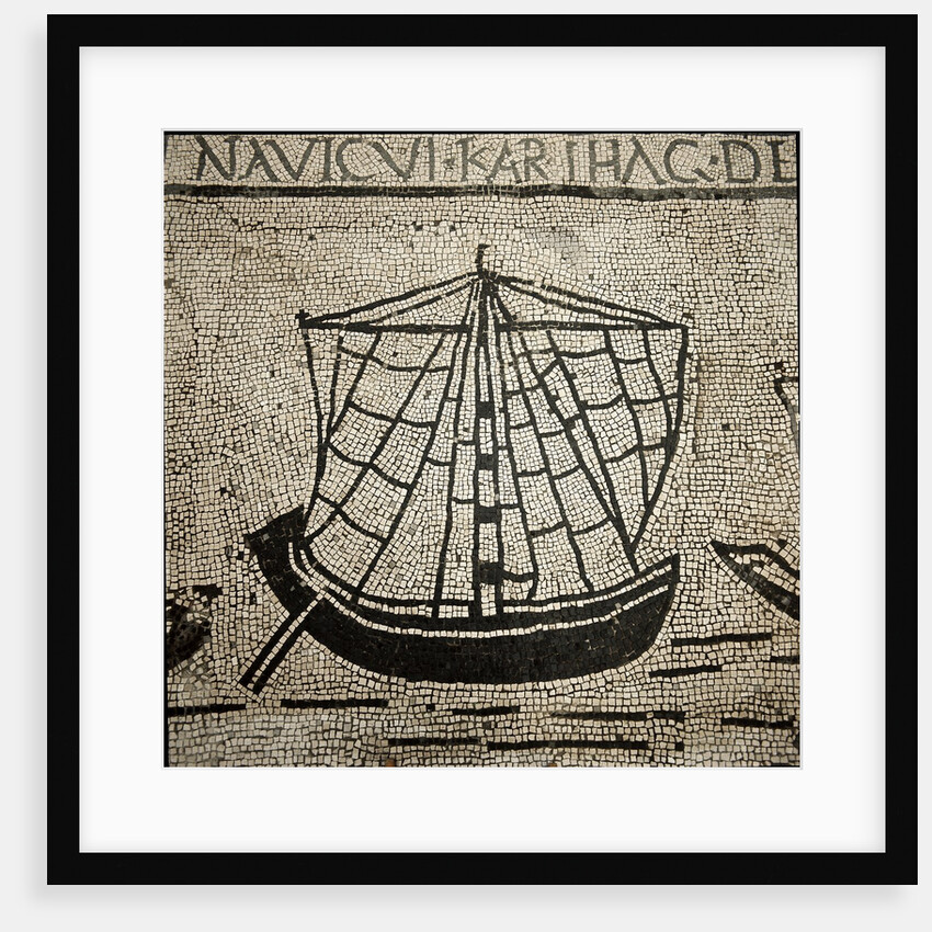 Roman ship goods - Pavement mosaic by Anonymous