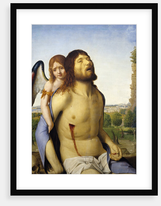 The dead Christ supported by an angel by Antonello da Messina