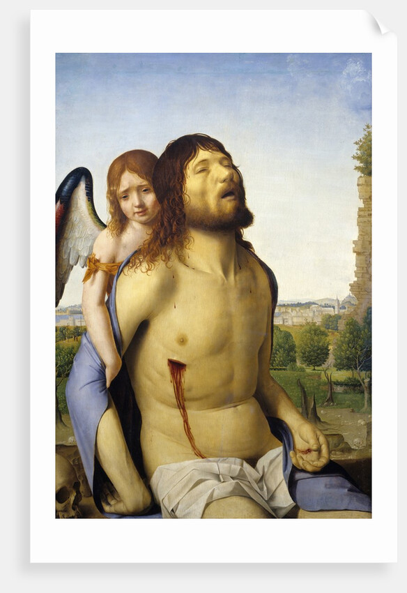 The dead Christ supported by an angel by Antonello da Messina
