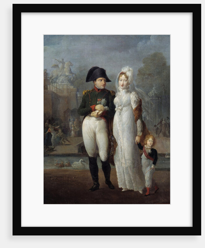 Portrait of Napoleon I and Marie Louise with their son by Anonymous