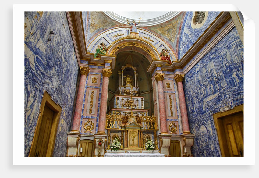 Interior of the 13th century Gothic church , Inreja de Santa Maria do Castelo by Anonymous