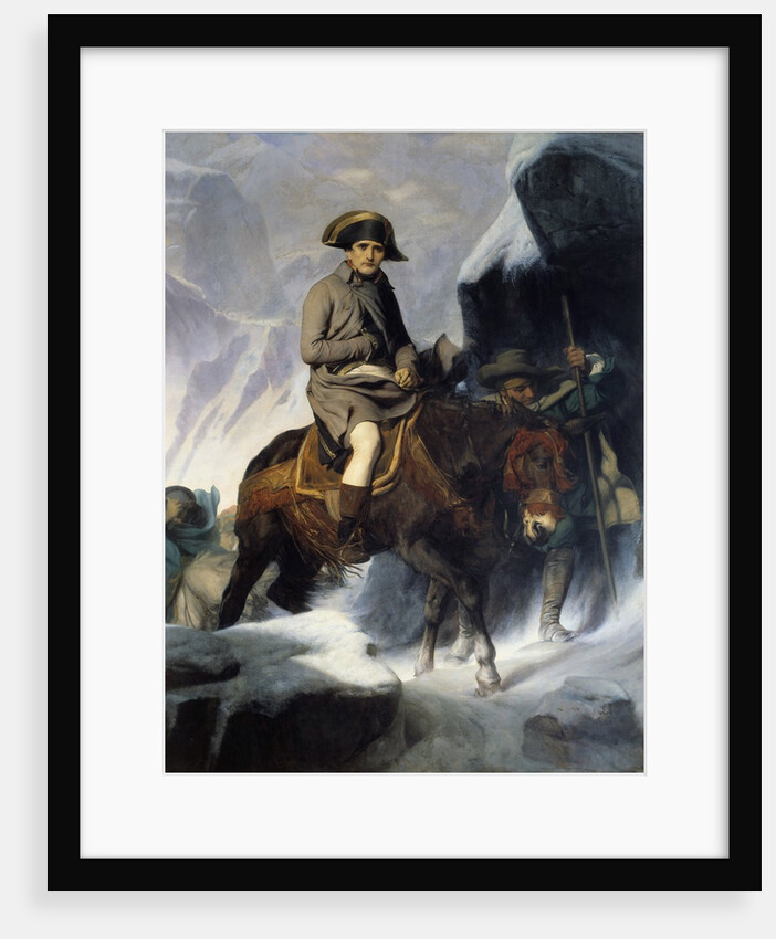 Portrait of Napoleon Bonaparte crossing the Saint Bernard in 1800 by Paul Delaroche