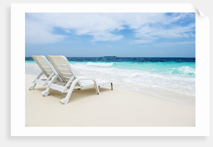 Idyllic beach scene in the Maldives by Anonymous