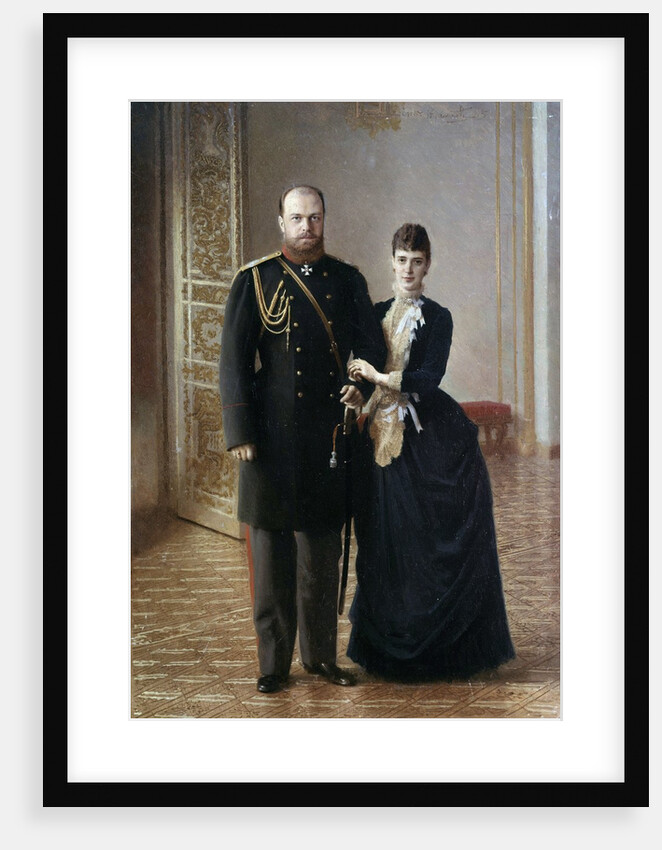 Portrait of Tsar Alexander III of Russia with his wife Maria Fedorovna by Ivan Nikolaevich Kramskoi