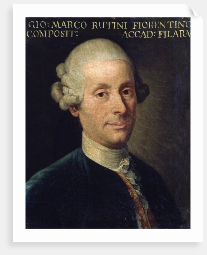 Portrait of Marco Rutini, Italian composer by Anonymous