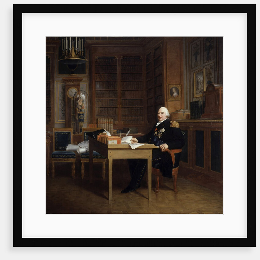Portrait of Louis XVIII at his desk in the Tuileries by Francois Gerard