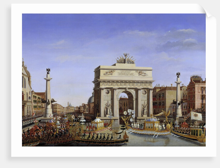 Napoleon on the Grand Canal, Venice 1807 by Giuseppe Borsato