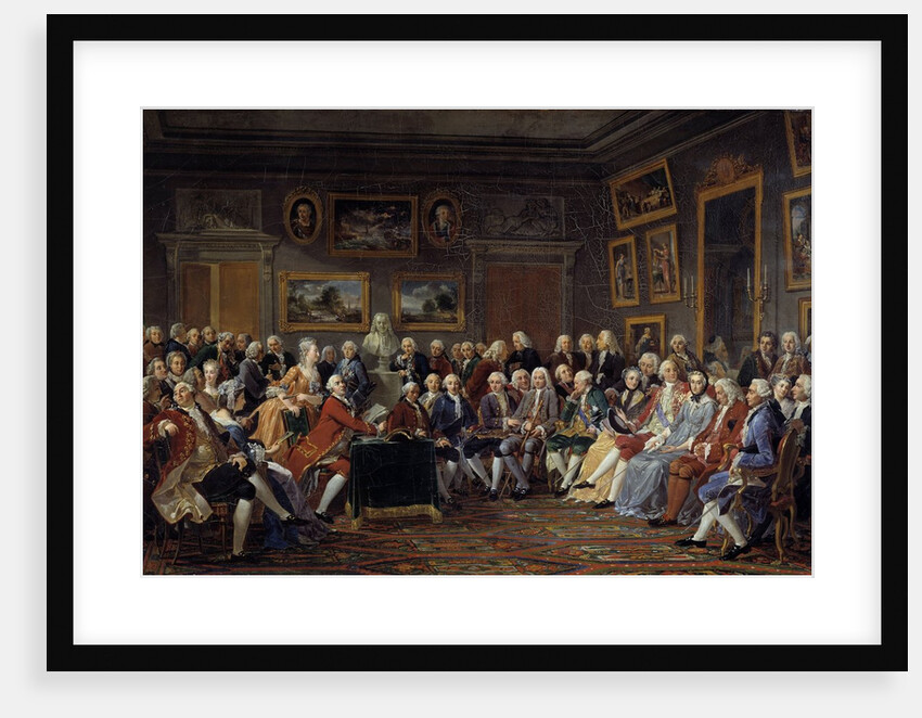 The salon of litterature at Madame Geoffrin's mansion by Anonymous