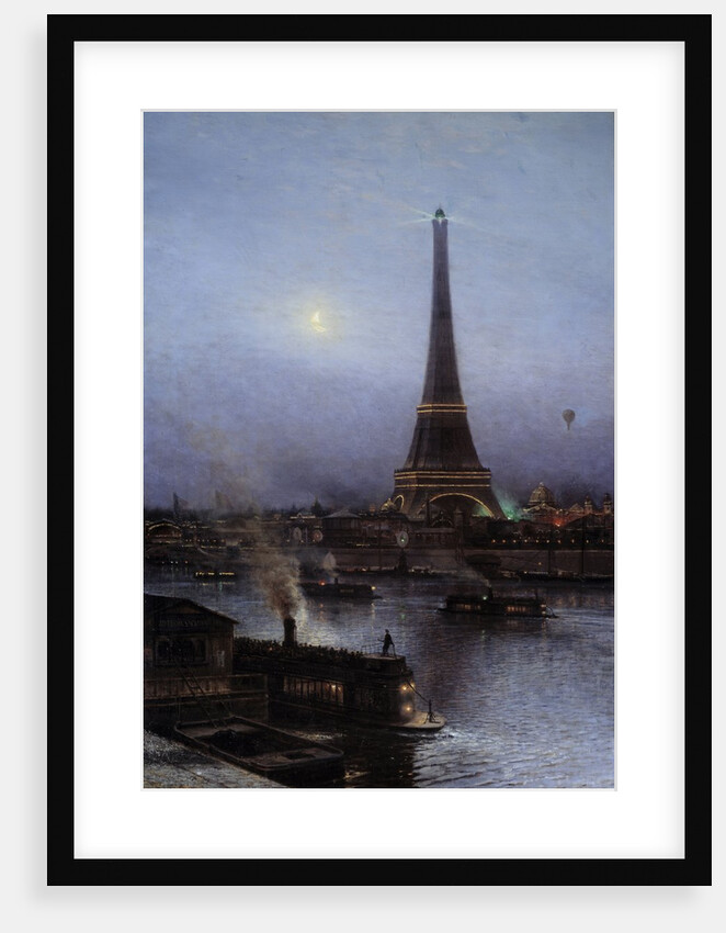 Eiffel Tower at Night, 1889 by Alexei Petrovich Bogoliouboff