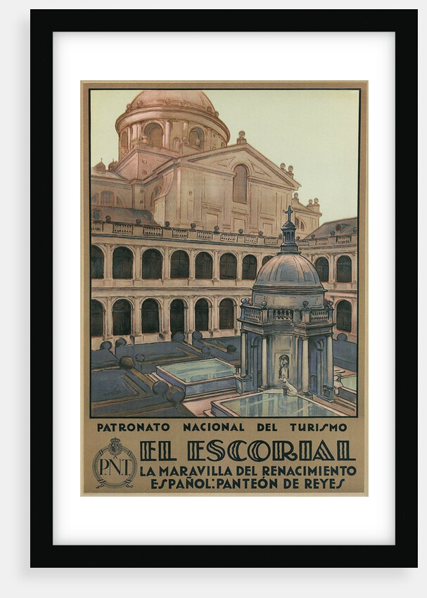 Travel Poster for the Escorial, Spain by Anonymous