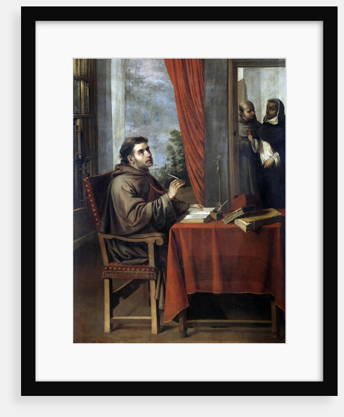 St. Bonaventure receiving the visit of Thomas Aquinas by Anonymous