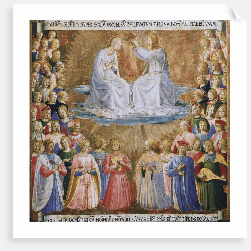 Coronation of the Virgin from the Armadio degli Argenti Painting Series by Fra Angelico